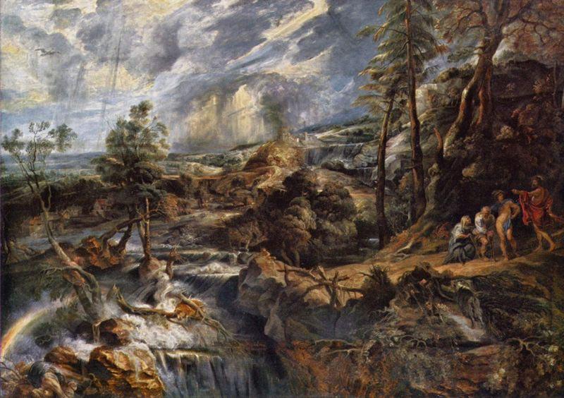 Peter Paul Rubens Gewitterlandschaft mit Philemon und Baucis oil painting picture